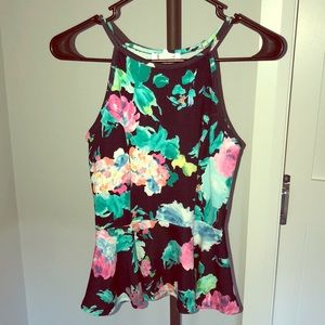 Floral Peplum Top